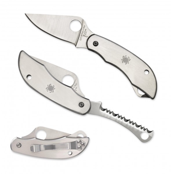 Spyderco C176P&S ClipiTool, Stainless, Serrated