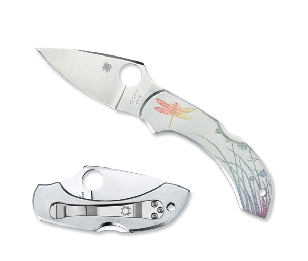 Spyderco C28PT Dragonfly, Stainless, Tattoo