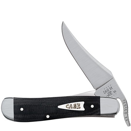 Case SS Smooth Black Micarta RussLock