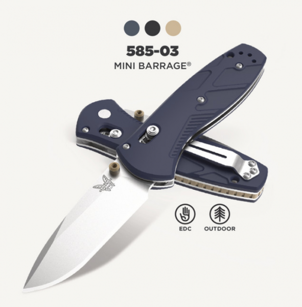 Benchmade 585-03 MINI BARRAGE, Axis-Assist, S30V